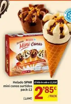 SPAR Spar - helado mini conos surtidos oferta