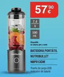 Milar Nutribullet - batidora portátil nbp013gm oferta