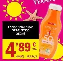 SPAR Spar - locion solar ninos oferta