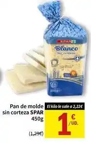 SPAR Spar - pan de molde sin corteza oferta