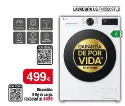 Milar Lg - lavadora f4x50009tlb oferta