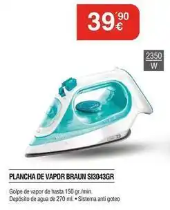 Milar Braun - plancha de vapor si3043gr oferta