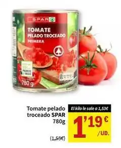 Spar - tomate pelado troceado