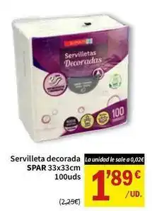 SPAR Spar - servilleta decorada oferta