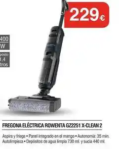 Milar Rowenta - fregona eléctrica gz2251 x-clean 2 oferta
