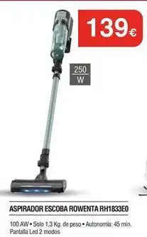 Milar Rowenta - aspirador escoba rh1833e0 oferta