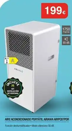 Milar Aire - acondicionado portátil airawa airpc07por oferta