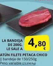 Supermercados MAS La bandeja de 200g. le sale a oferta