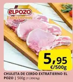 Supermercados MAS El pozo - chuleta de cerdo extratierno oferta