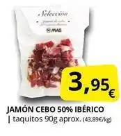 Supermercados MAS Mas - jamón cebo 50% ibérico oferta