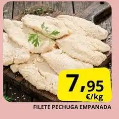Supermercados MAS Filete pechuga empanada oferta