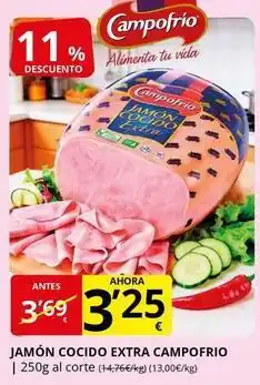 Supermercados MAS Campofrío - jamon cocido extra oferta