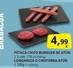 Supermercados MAS Pesca chico burguer de atun oferta