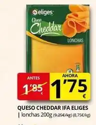 Supermercados MAS Ifa eliges - queso cheddar oferta