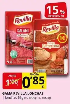 Supermercados MAS Revilla - gama lonchas oferta