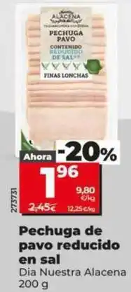 Dia Dia nuestra alacena - pechuga de pavo reducido en sal oferta