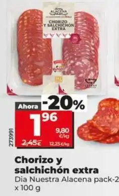 Dia Dia nuestra alacena - chorizo y salchichon extra oferta