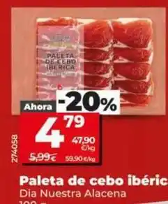 Dia Dia nuestra alacena - paleta de cebo iberica 50% oferta
