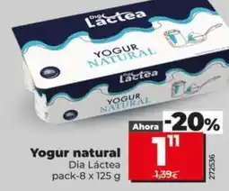 Dia Dia lactea - yogur natural oferta
