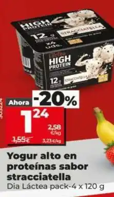 Dia Dia lactea - yogur alto en proteinas sabor stracciatella oferta