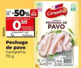 Dia Campofrío - pechuga de pavo oferta