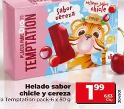 Dia Dia temptation - helado sabor chicle y cereza oferta