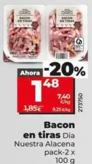 Dia Dia nuestra alacena - bacon en tiras oferta