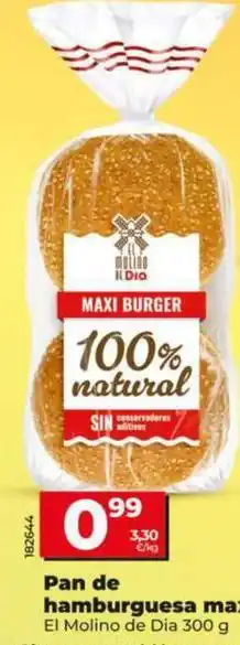Dia El molino de dia - pan de hamburguesa maxi oferta