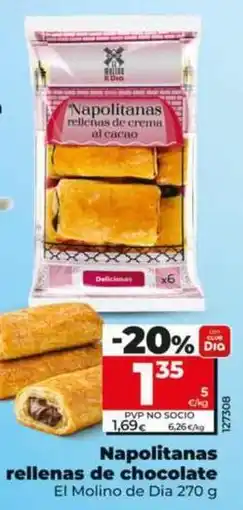 Dia El molino de dia - napolitanas rellenas de chocolate oferta
