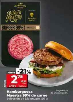 Dia Seleccion de dia - hamburguesa maestra 99% de carne oferta