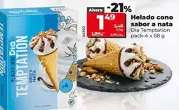 Dia Dia temptation - helado cono sabor a nata oferta