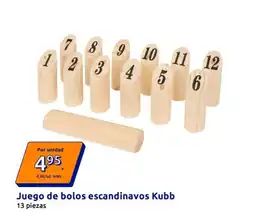 Action Juego de bolos escandinavos kubb oferta