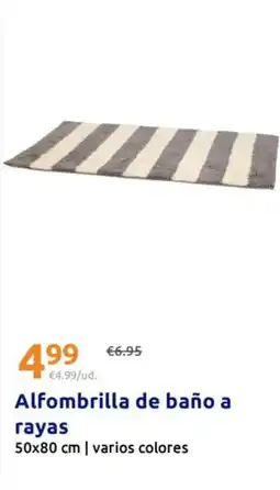 Action Alfombrilla de baño a rayas oferta