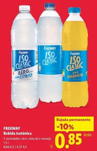 Lidl Freeway - bebida isotónica oferta
