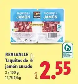 Lidl Realvalle - taquitos de jamón curado oferta