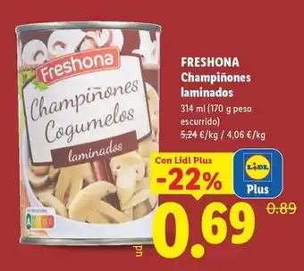 Freshona - champinones laminados