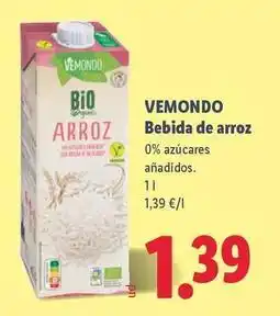 Lidl Vemondo - bebida de arroz oferta