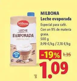 Lidl Milbona - leche evaporada oferta