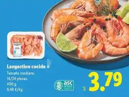 Lidl Langostino cocido oferta