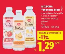 Lidl Milbona - yogur para beber oferta