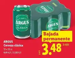 Lidl Argus - cerveza clasica oferta