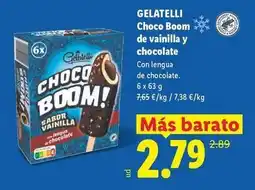 Lidl Gelatelli - choco boom de vainilla y chocolate oferta