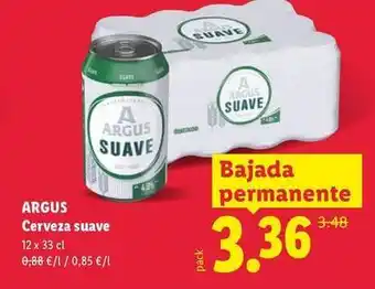 Lidl Argus - cerveza suave oferta