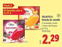 Lidl Gelatelli - helado de vainilla oferta
