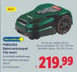 Lidl Parkside - robot cortacéped city smart oferta