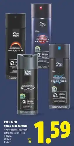 Lidl Cien men - spary desodorante oferta