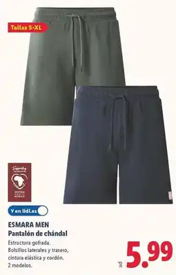 Lidl Esmara men - pantalon de chánal oferta