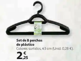 Alcampo Set De 8 Perchas De Plástico oferta
