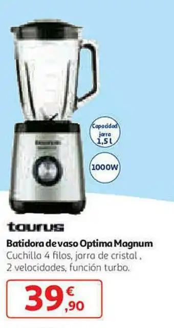 Alcampo Taurus Batidora De Vaso Optimal Magnum oferta
