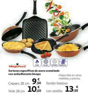 Alcampo Magefesa Sartenes Especificas De Acero Esmaltado Con Antiadherente Bicapa oferta